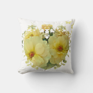 Gelbe Rosen Herzkissen Kissen