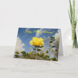 Gelbe Rosen im Garten Art Faith Birthday Card Karte