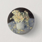 Gelbe Rosen in einer Vase von Caillebott Impressio Button (Vorderseite)
