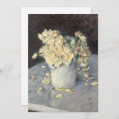 Gelbe Rosen in einer Vase von Caillebott Impressio Dankeskarte (Vorne/Hinten)