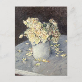 Gelbe Rosen in einer Vase von Caillebott Impressio Feiertagspostkarte