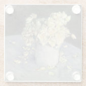 Gelbe Rosen in einer Vase von Caillebott Impressio Glasuntersetzer (Rückseite)