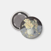 Gelbe Rosen in einer Vase von Caillebott Impressio Magnet (Vorderseite/Rückseite)