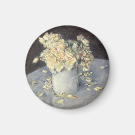 Gelbe Rosen in einer Vase von Caillebott Impressio Magnet