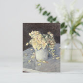 Gelbe Rosen in einer Vase von Caillebott Impressio Postkarte (Stehend Vorderseite)