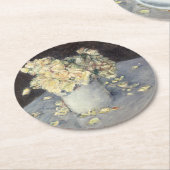 Gelbe Rosen in einer Vase von Caillebott Impressio Runder Pappuntersetzer (Angewinkelt)