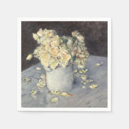 Gelbe Rosen in einer Vase von Caillebott Impressio Serviette