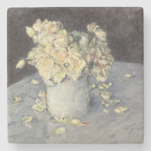 Gelbe Rosen in einer Vase von Caillebott Impressio