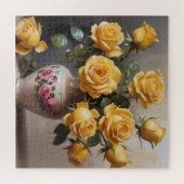 Gelbe Rosen in Vase Puzzle (Horizontal)