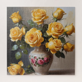 Gelbe Rosen in Vase Puzzle