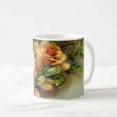 Gelbe Rosen Kaffeetasse (VorderseiteRechts)