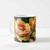 Gelbe Rosen Kaffeetasse (Vorderseite Links)