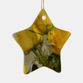 Gelbe Rosen Keramik Ornament (Rechts)