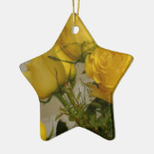 Gelbe Rosen Keramik Ornament (Links)