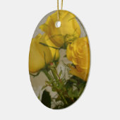 Gelbe Rosen Keramik Ornament (Links)