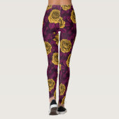 Gelbe Rosen Leggings (Rückseite)