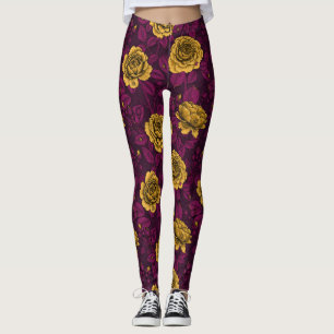 Gelbe Rosen Leggings