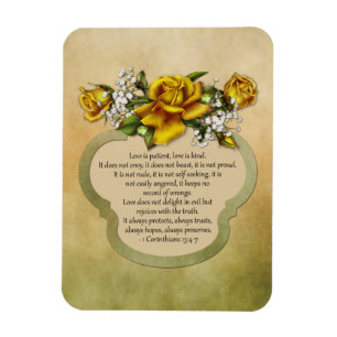 Gelbe Rosen Liebe ist geduldig, Liebe ist freundli Magnet