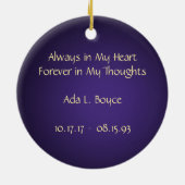 Gelbe Rosen-lila Stiefmütterchen in liebevollem Keramikornament (Hinten)