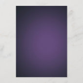 Gelbe Rosen, Lila Violetten, Goldrahmen Menükarte (Rückseite)