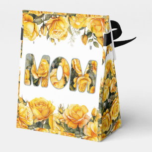 Gelbe Rosen-Mama Geschenkschachtel