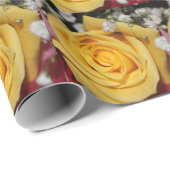 Gelbe Rosen mit Babys Atemschutzpapier Geschenkpapier (Rolleneckpunkt)