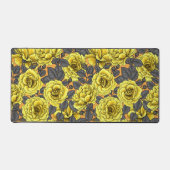 Gelbe Rosen mit grauen Blätter auf Orange Schreibtischunterlage (Vorderseite)