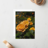 Gelbe Rosen Mitteilungskarte (Vorderseite/Rückseite Beispiel)