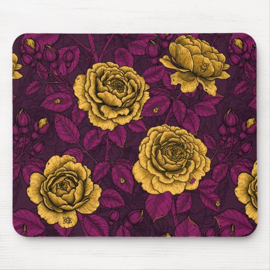 Gelbe Rosen Mousepad (Vorne)