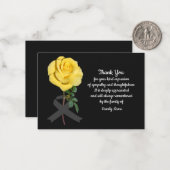 Gelbe Rosen nach Beerdigung danke Ihnen Karten (Vorderseite/Rückseite Beispiel)