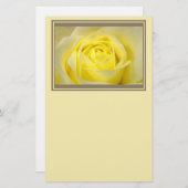 Gelbe Rosen-Nahaufnahme Briefpapier (Vorne/Hinten)