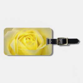 Gelbe Rosen-Nahaufnahme Gepäckanhänger
