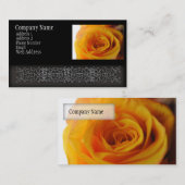 Gelbe Rosen-nahes hohes Visitenkarte (Vorne/Hinten)