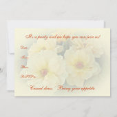 Gelbe Rosen-Party Einladung (Rückseite)