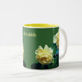 Gelbe Rosen Personalisiert Zweifarbige Tasse (VorderseiteRechts)