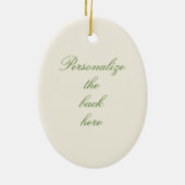 Gelbe Rosen, personalisierte Rückseite Keramikornament (Hinten)