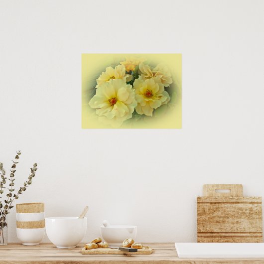 Gelbe Rosen Poster (Küche)