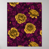 Gelbe Rosen Poster (Vorne)