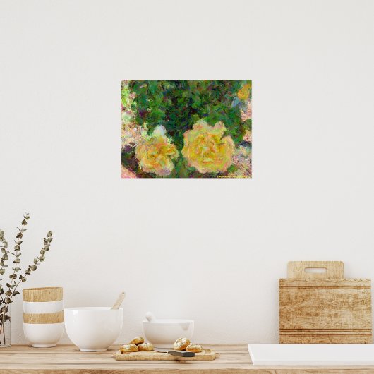Gelbe Rosen Poster (Küche)