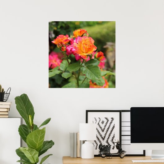 Gelbe Rosen Poster drucken (Heimbüro)