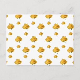 Gelbe Rosen Postkarte