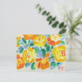 Gelbe Rosen | Raoul Dufy Postkarte (Stehend Vorderseite)