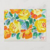 Gelbe Rosen | Raoul Dufy Postkarte (Vorderseite)