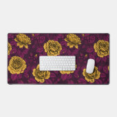 Gelbe Rosen Schreibtischunterlage (Tastatur & Maus)