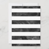 Gelbe Rosen, schwarze und weiße Wasserfarben Strei Einladung (Rückseite)