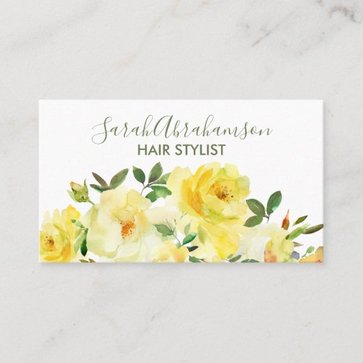 Gelbe Rosen Sonnenschein Schöne Visitenkarten Visitenkarte (Vorderseite)