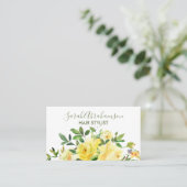 Gelbe Rosen Sonnenschein Schöne Visitenkarten Visitenkarte (Stehend Vorderseite)