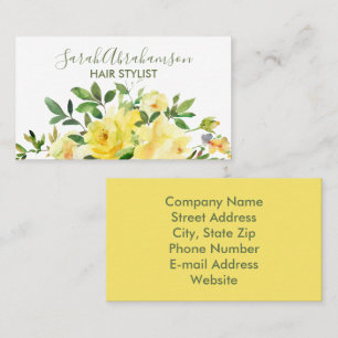 Gelbe Rosen Sonnenschein Schöne Visitenkarten Visitenkarte