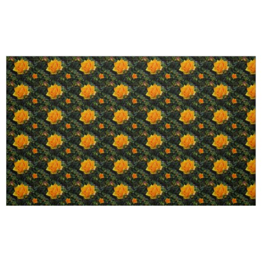 Gelbe Rosen Stoff (Fat Quarter (45,7 x 55,9 cm))