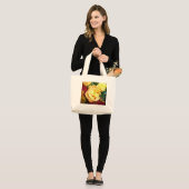 Gelbe Rosen-Tasche Jumbo Stoffbeutel (Vorderseite (Model))